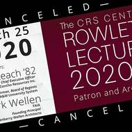 Rowlett lecture canceled